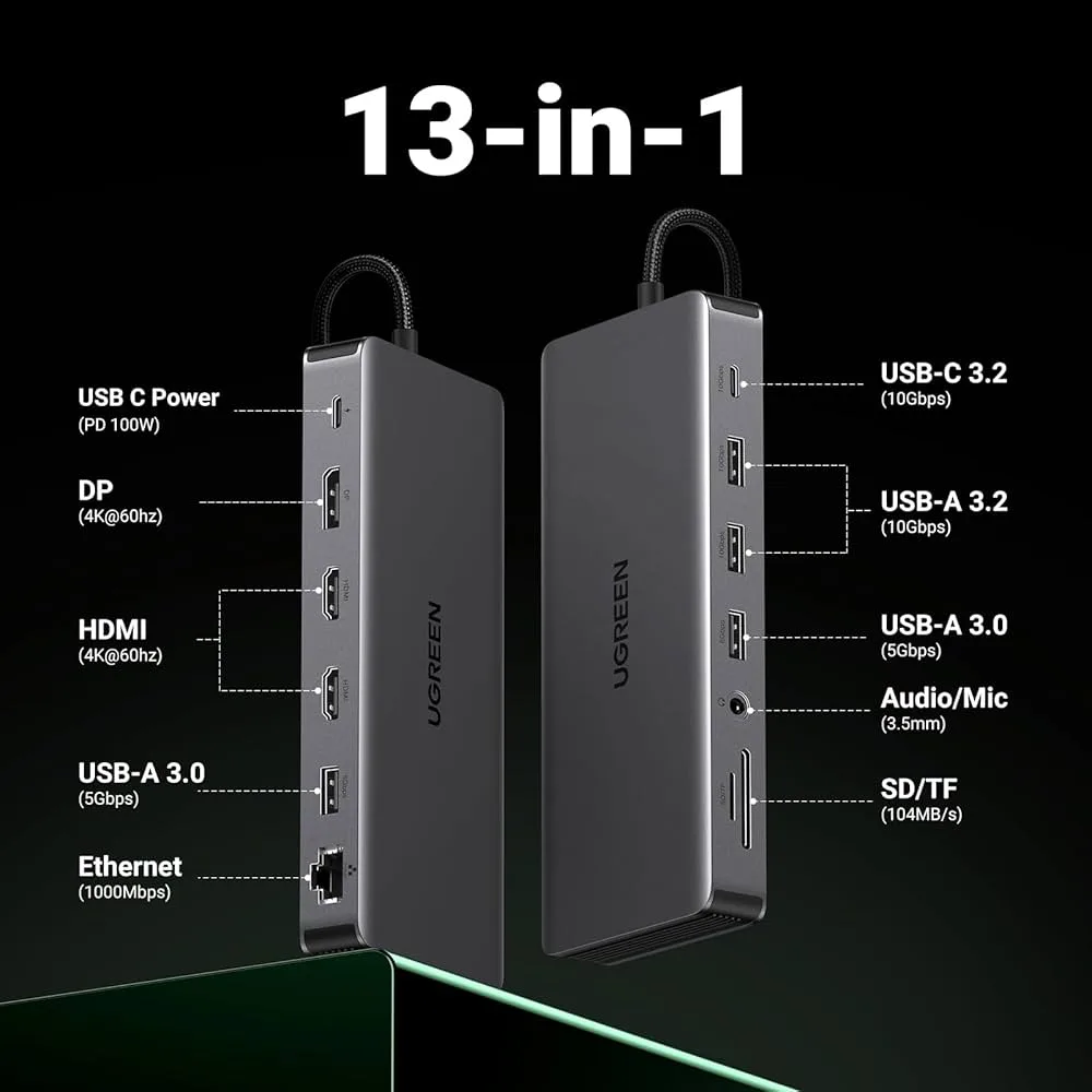 UGREEN Revodok Pro 313 USB-C 13-In-1 Multifunction Docking Station