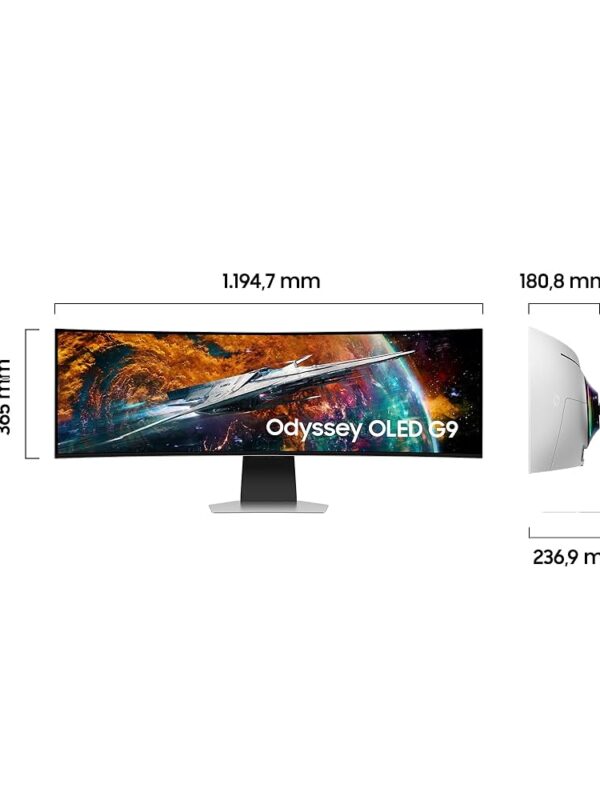 Samsung 49″ Odyssey OLED G9 (G93SC) – 5K Curved Gaming Monitor (240Hz, DQHD, OLED)