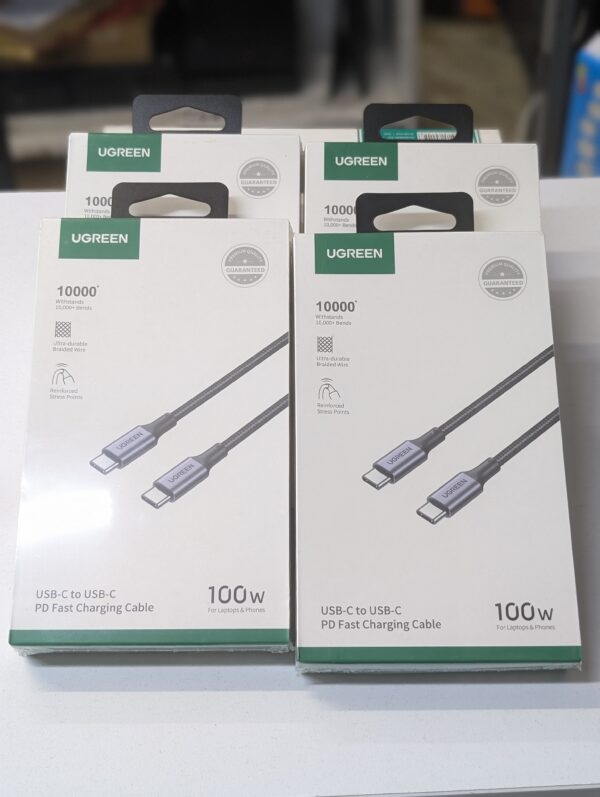 UGREEN USB-C to USB-C PD Fast Charging Cable 100W (1m, Braided, US316)